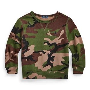 POLO RALPH LAUREN Little Boys Camo Crewneck Sweatshirt Size 7